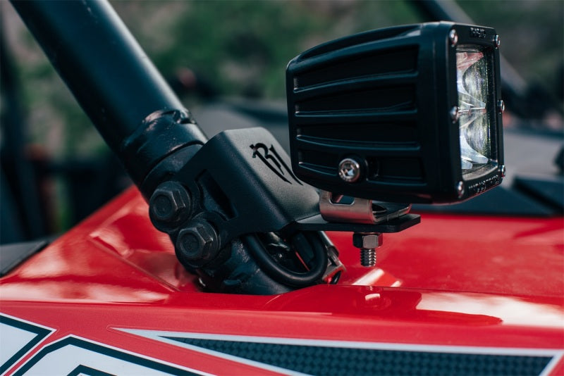 Rigid Industries RIGID 2014-2020 Polaris XP1000 A-Pillar Mount Kit, fits D-Series or Radiance Pod 46526 46526 Photo - Mounted