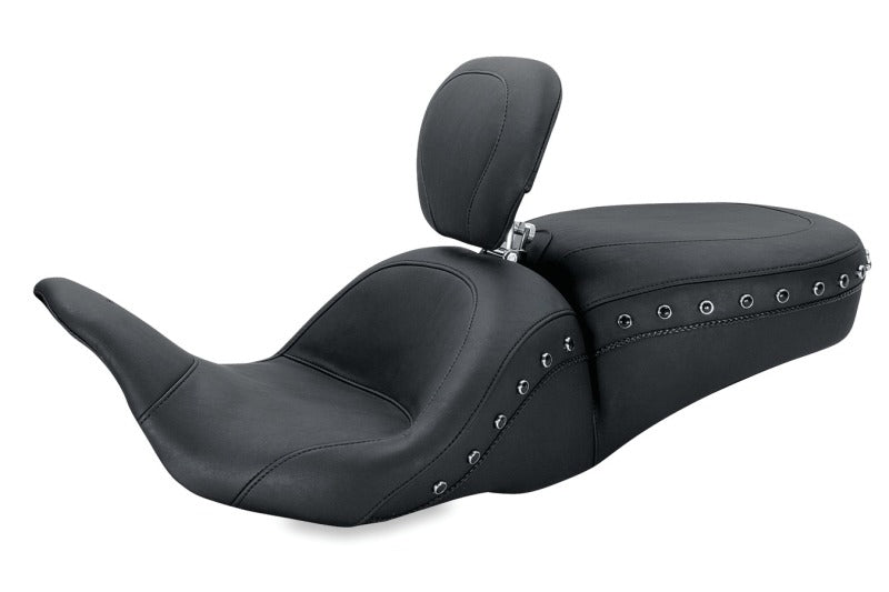 Mustang Motorcycle Mustang 08-21 Harley Electra Glide, Rd Glide, Rd King, Glide Lowdown 1PC Seat w/DBR Pearls - Black 79705 79705 Photo - Primary