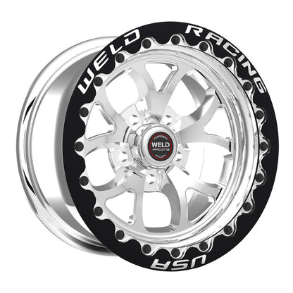 Weld S76 15x9 / 5x4.5 BP / 6.5in. BS Polished Wheel (Medium Pad) - Black Single Beadlock MT 76MP509A65F 76MP509A65F User 1