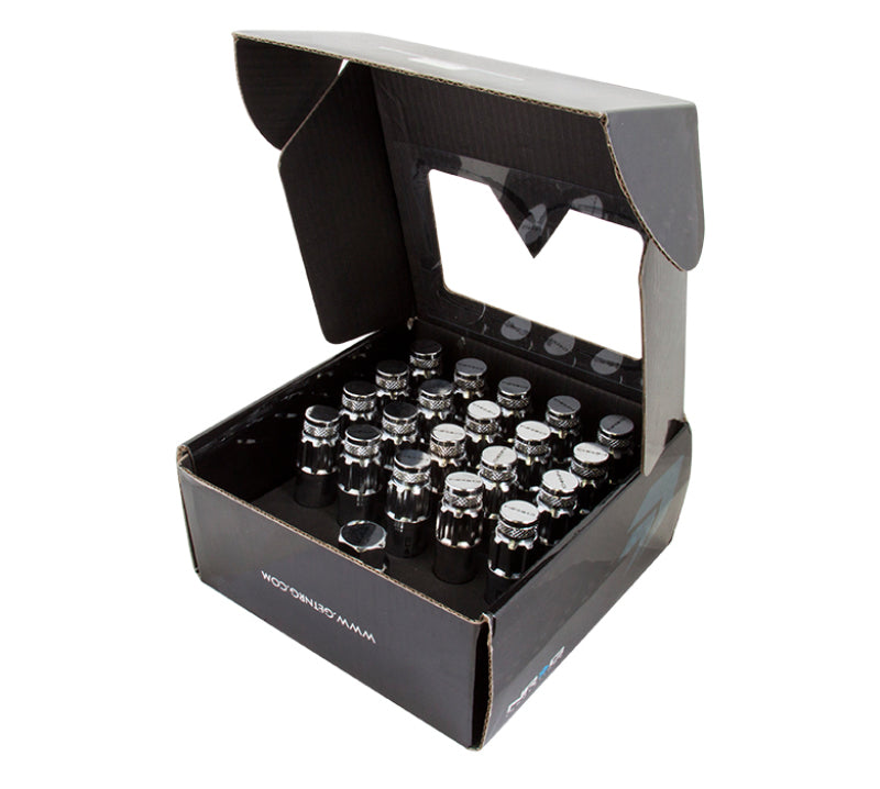 NRG M12 x 1.5 New Steel Lug Nut w/ Dust Cap Cover Set 21 Pc Silver w/ Lock LN-LS700SL-21 Photo - Primary