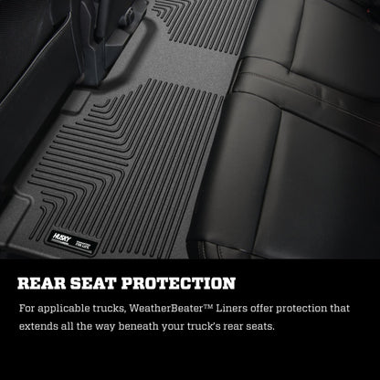 Husky Liners 2017 Ford Super Duty (Crew Cab / Super Cab) WeatherBeater Black Front 13301 Photo - Mounted
