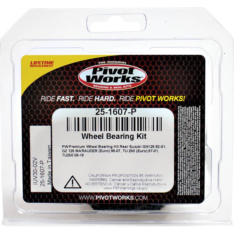 Pivot Works Suzuki Wheel Bearing Kit Premium Bearings 25-1607-P 25-1607-P Photo - Primary