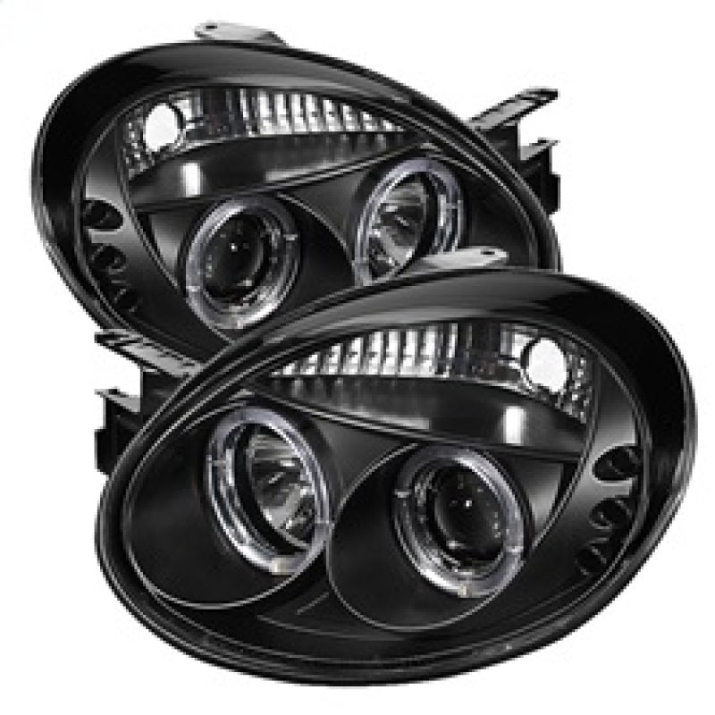 Spyder Dodge Neon 03-05 Projector Headlights LED Halo LED Black High H1 Low H1 PRO-YD-DN03-HL-BK 5009920 5009920 Photo - Primary