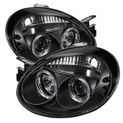 Spyder Dodge Neon 03-05 Projector Headlights LED Halo LED Black High H1 Low H1 PRO-YD-DN03-HL-BK 5009920 5009920 Photo - Primary