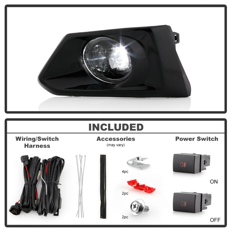 Spyder Nissan Altima 19-20 OEM Full LED Fog Lights w/ Universal Switch Clear FL-NA19-LED-C 5087065 5087065 Photo - Unmounted