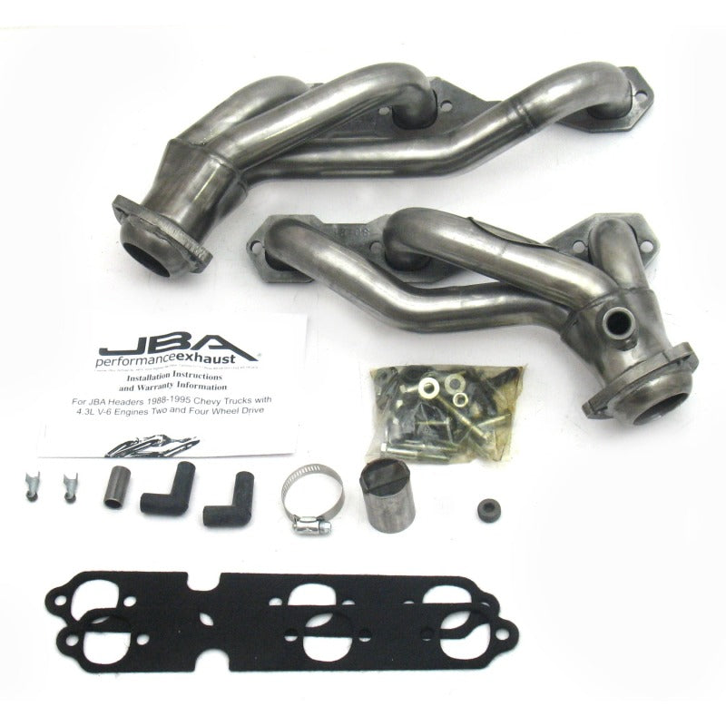 JBA 88-95 GM Truck 4.3L V6 w/o A.I.R. Injection 1-1/2in Primary Raw 409SS Cat4Ward Header 1840S 1840S Photo - Primary