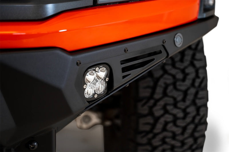 Addictive Desert Designs 2021+ Ford Raptor Bomber Front Bumper w/ 3 Baja Designs LP6 Light Mounts F210014100103 F210014100103 Photo - Mounted