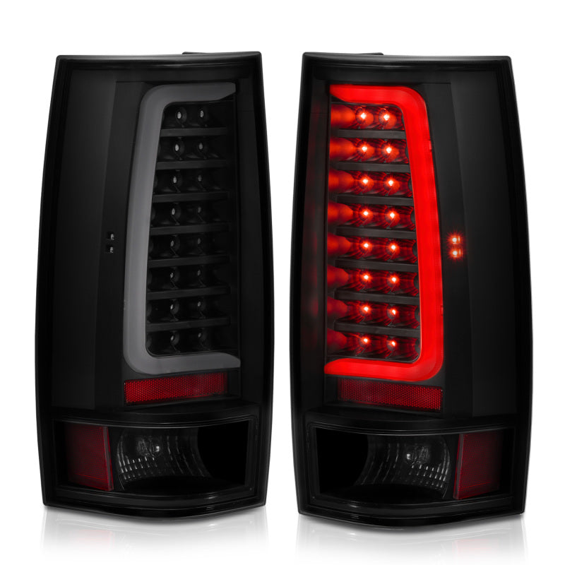 ANZO 2007-2014 Chevy Tahoe LED Taillight Plank Style Black w/Smoke Lens 311322 311322 Photo - Unmounted