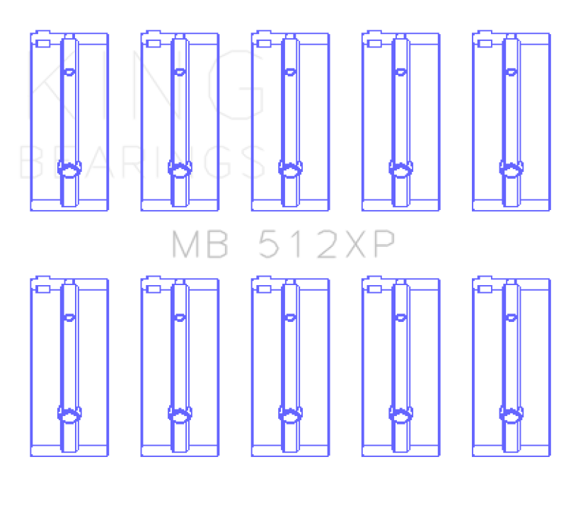 King Engine Bearings Ford Bda (Size STDX) Main Bearing Set MB512XPSTDX MB512XPSTDX Photo - Primary