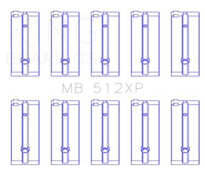 King Engine Bearings King Ford BDA - European (Size STD) Performance Main Bearing Set MB512XP MB512XP Photo - Primary