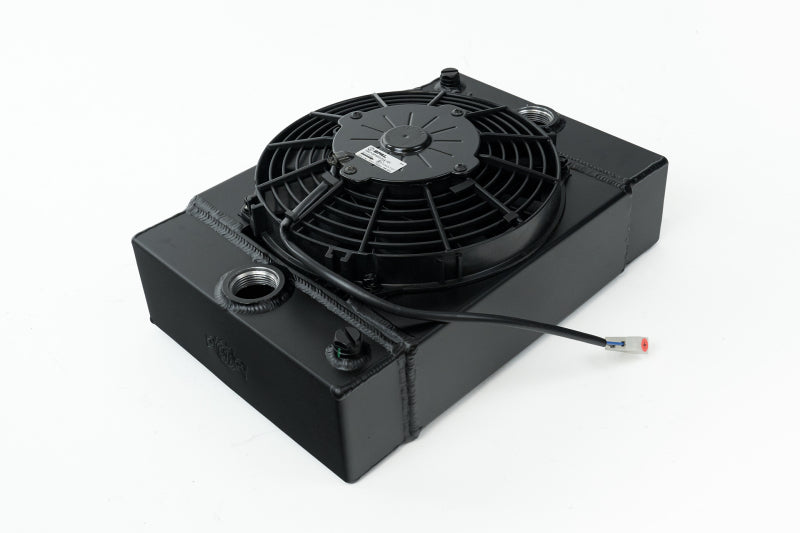 CSF Universal Drag Race / Tuck Radiator w/9in Spal Fan - 10.5in H x 10in L x 3.6in W - Black 7065B 7065B Photo - Primary