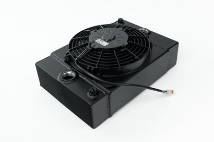CSF Universal Drag Race / Tuck Radiator w/9in Spal Fan - 10.5in H x 10in L x 3.6in W - Black 7065B 7065B Photo - Primary