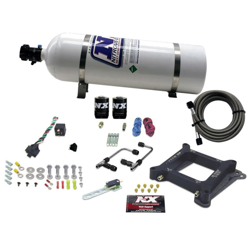 Nitrous Express 4150 Gemini Pro-Power Alcohol Nitrous Kit (100-500HP) w/15lb Bottle 60545-15 60545-15 Photo - Primary