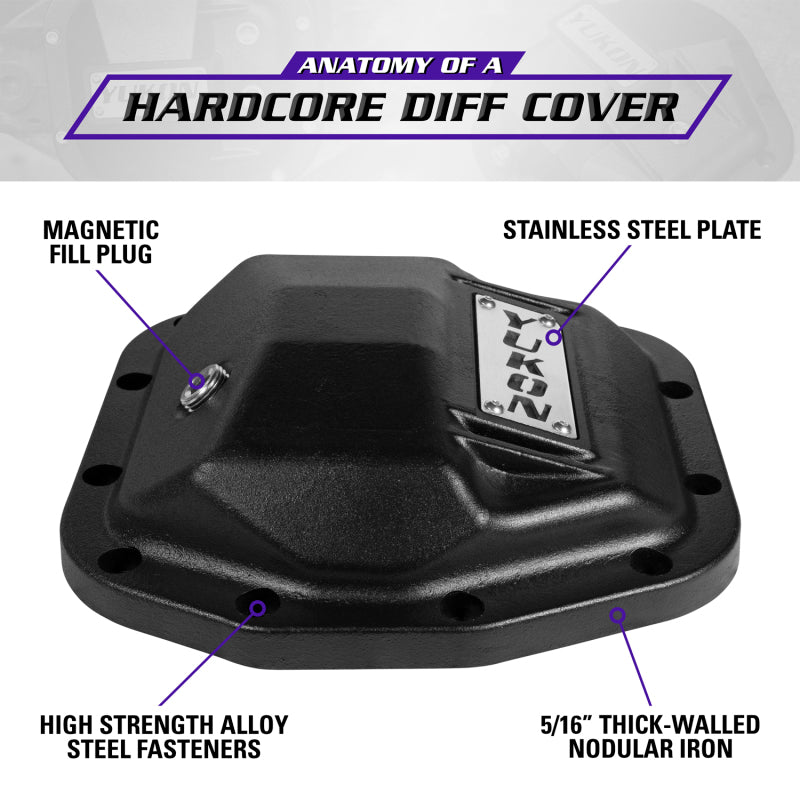 Yukon Gear & Axle Yukon Gear Hardcore Front Nodular Iron Cover for Jeep Wrangler JL Dana 44/210mm YHCC-D44JL-FRONT YHCC-D44JL-FRONT Brochure - A general brochure describing a brand, company, product line.  If brochure in question is for a specific product, use code PDB.