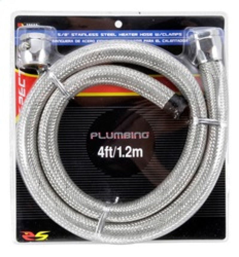 Spectre Stainless Steel Flex Heater Hose Kit 5/8in. Diameter - 4ft. Chrome 39698 39698 Photo - in package