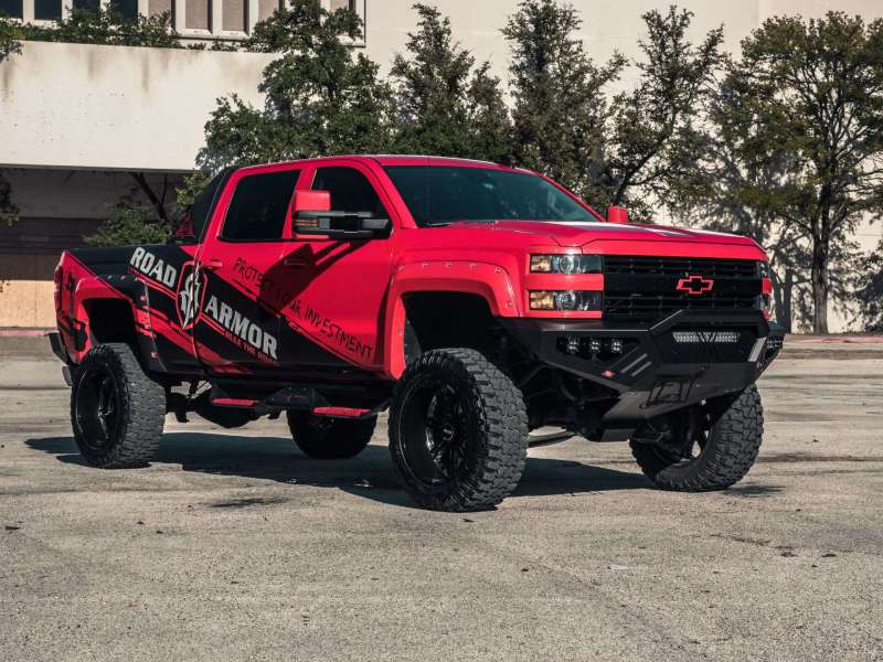 Road Armor 15-19 Chevy 2500 SPARTAN Front Bumper Bolt-On Pre-Runner Guard - Tex Blk 3152XFPRB 3152XFPRB Photo - Primary