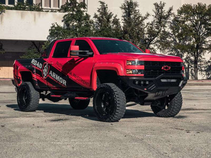 Road Armor 15-19 Chevy 2500 SPARTAN Front Bumper Bolt-On Pre-Runner Guard - Tex Blk 3152XFPRB 3152XFPRB Photo - Primary