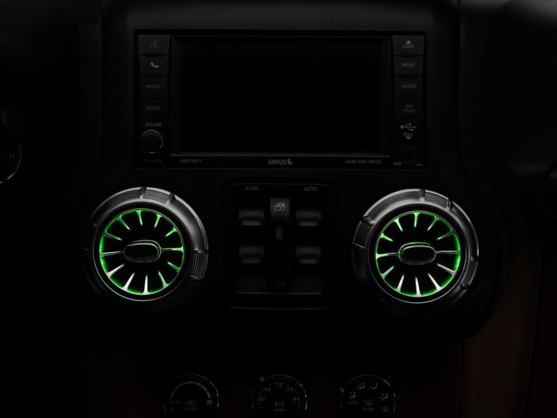 Raxiom 11-18 Jeep Wrangler JK LED Ambient Vent Lighting Kit J139322 J139322 Photo - Close Up