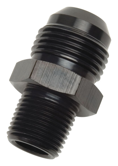 Russell -4 AN Straight Flare To Pipe Adapter (Black Finish) 660063 Photo - Primary