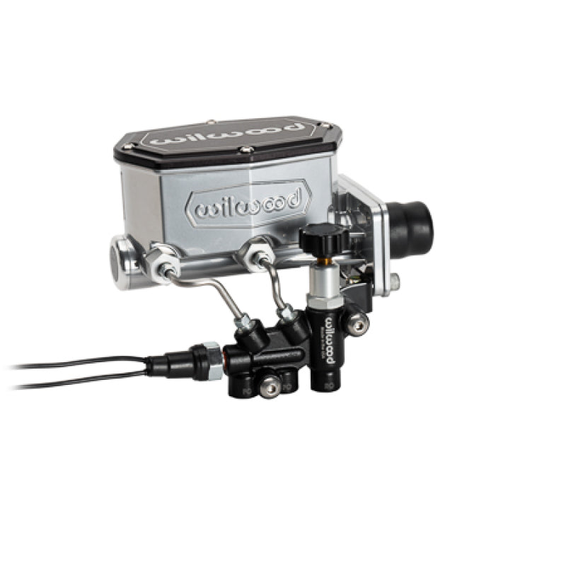 Wilwood Compact Tandem Master Cylinder w/ Combination Valve 1-1/8in Bore - Chrome 261-16798-P