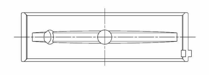 ACL Chevy V8 LS Gen III/IV Standard Size Main Bearing Set 5M7299H-STD 5M7299H-STD Technical Drawing