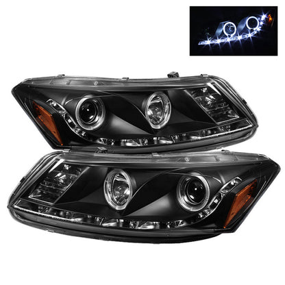 Spyder Honda Accord 08-12 4Dr Projector Headlights- LED Halo DRL Blk PRO-YD-HA08-4D-HL-BK 5010667 5010667 Photo - Primary