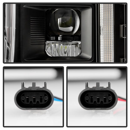 SPYDER Apex 20-22 Ford F250/F350 (Halogen) High-Power LED Headlights - Black PRO-YD-FS20HALAP-SEQ-BK 5088635 5088635 Photo - Unmounted