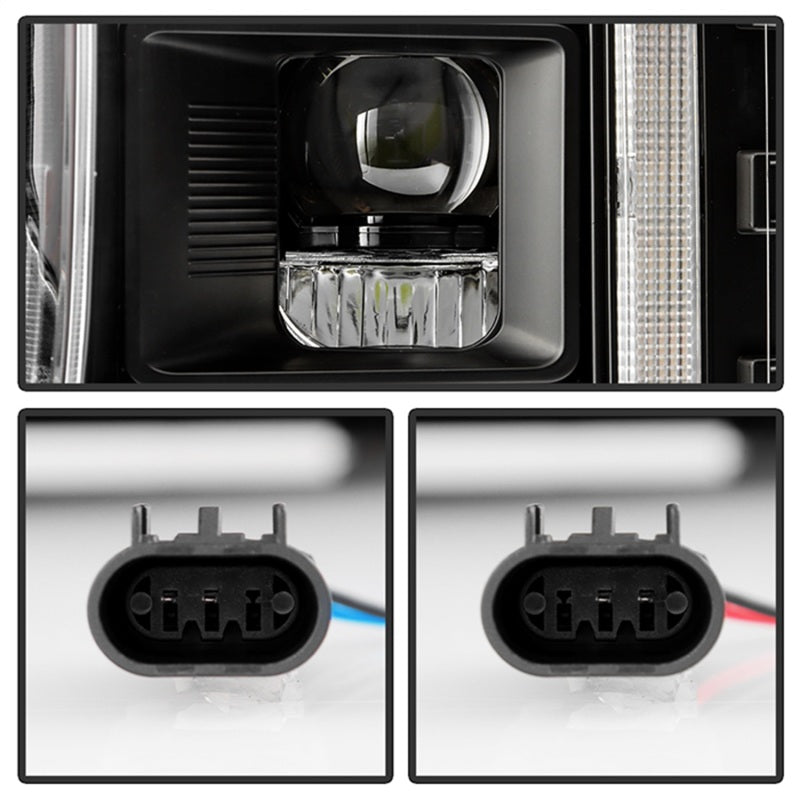 SPYDER Apex 20-22 Ford F250/F350 (Halogen) High-Power LED Headlights - Black PRO-YD-FS20HALAP-SEQ-BK 5088635 5088635 Photo - Unmounted