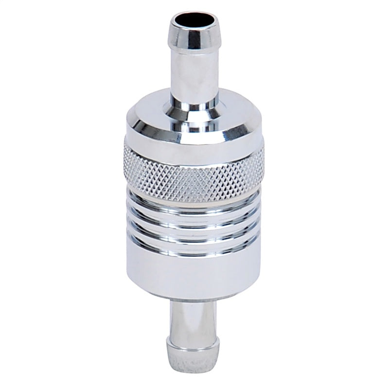 Russell Performance Chrome Street Fuel Filter (3in Length 1-1/8in diameter 3/8in inlet/outlet) 645120 645120 Photo - Unmounted