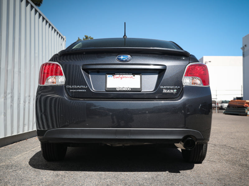 aFe POWER Takeda 12-16 Subaru Impreza 2.0L 2.5in 304SS CB Exhaust w/ Black Tips 49-36052-B 49-36052-B Photo - Mounted