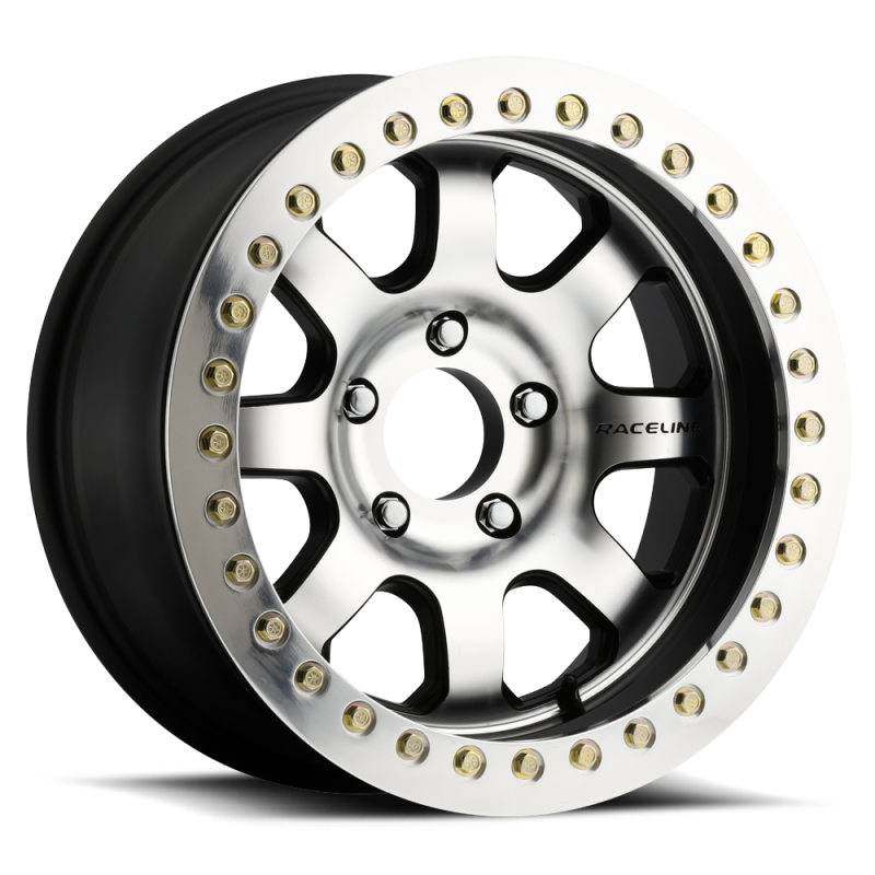 Raceline RT260 Avenger 17x8.5in/5x139.7 BP/-32mm Offset/107.95mm Bore - Black & MACH. Beadlock Wheel RT260-78555-32 RT260-78555-32 Photo - Primary