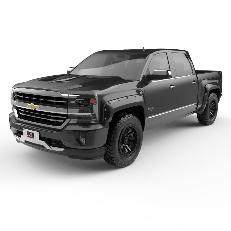 EGR 14+ Chev Silverado 5ft Bed Bolt-On Look Color Match Fender Flares - Set - Black 791674-GBA 791674-GBA Photo - Primary