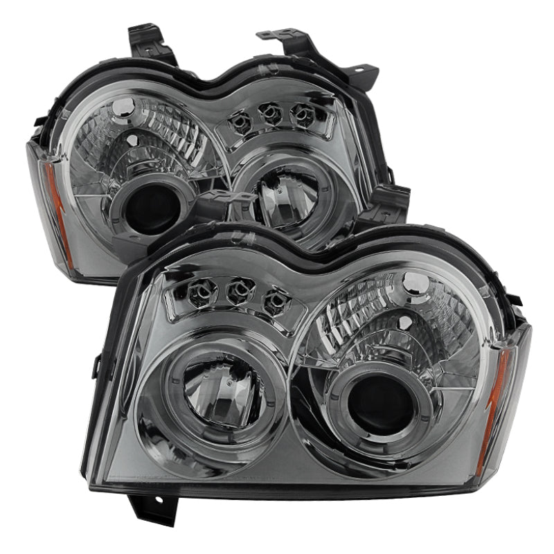 Spyder Jeep Grand Cherokee 05-07 Projector Headlights LED Halo LED Smke PRO-YD-JGC05-HL-SMC 5011114 5011114 Photo - Primary