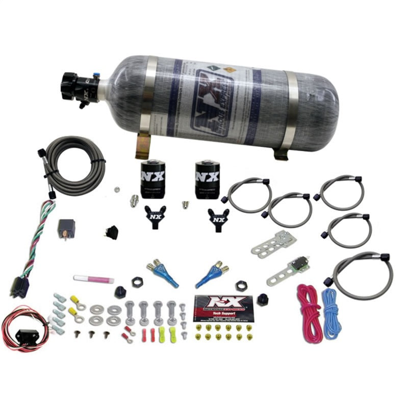 Nitrous Express 03-18 Nissan 350Z/370Z Dual Nozzle (35-150HP) w/Composite Bottle 20716-12 20716-12 Photo - Primary