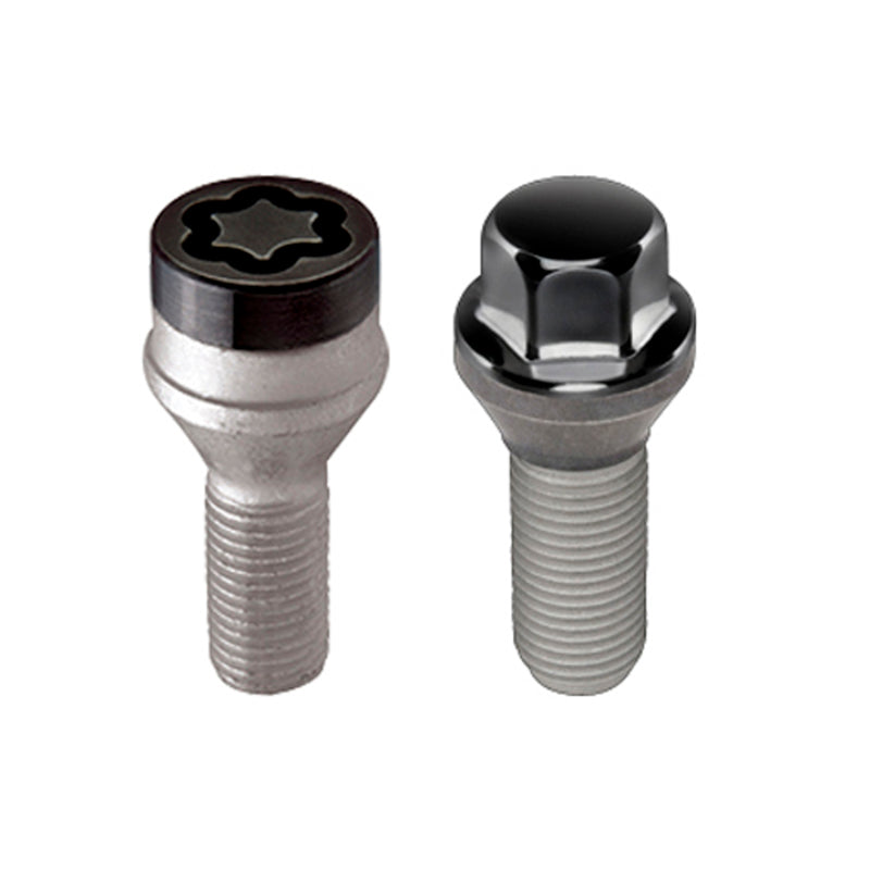 McGard 5 Lug Hex Install Kit w/Locks (Cone Seat Bolt) M12X1.25 / 17mm Hex / 25.6mm Shank L. - Black 67261BK 67261BK Photo - Primary