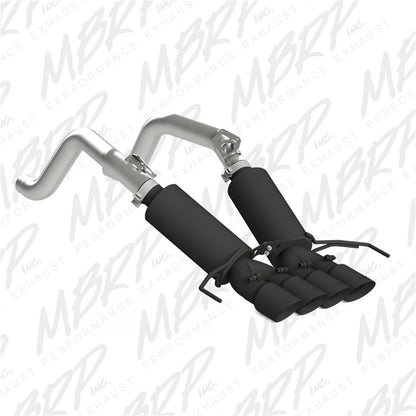 MBRP 14-15 Chevy Corvette V8 6.2L 3in Black Dual Cat Back w/ 4in Quad Dual S7030BLK Photo - Primary