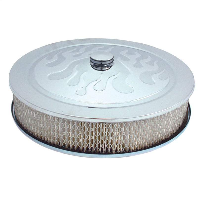 Spectre Air Cleaner 14in. x 3in. Flamed Chrome - White Paper 4758 4758 Photo - Primary