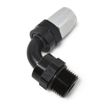 Russell Hose End #6 To #6 Radius Inlet Port 90 Deg Blk/Clr 612463 Photo - out of package