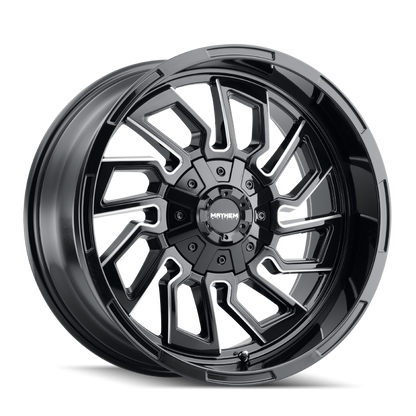 Mayhem 8111 Flywheel 20x9 / 8x170 BP / 0mm Offset / 125.2mm Hub Black w/ Milled Spokes Wheel 8111-2970BM 8111-2970BM Photo - Primary