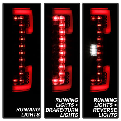 Spyder 17-18 Ford F-250 SD (w/Blind Spot Sensor) LED Tail Lights - Chrm (ALT-YD-FS17BS-LED-C) 5085641 5085641 Photo - Unmounted