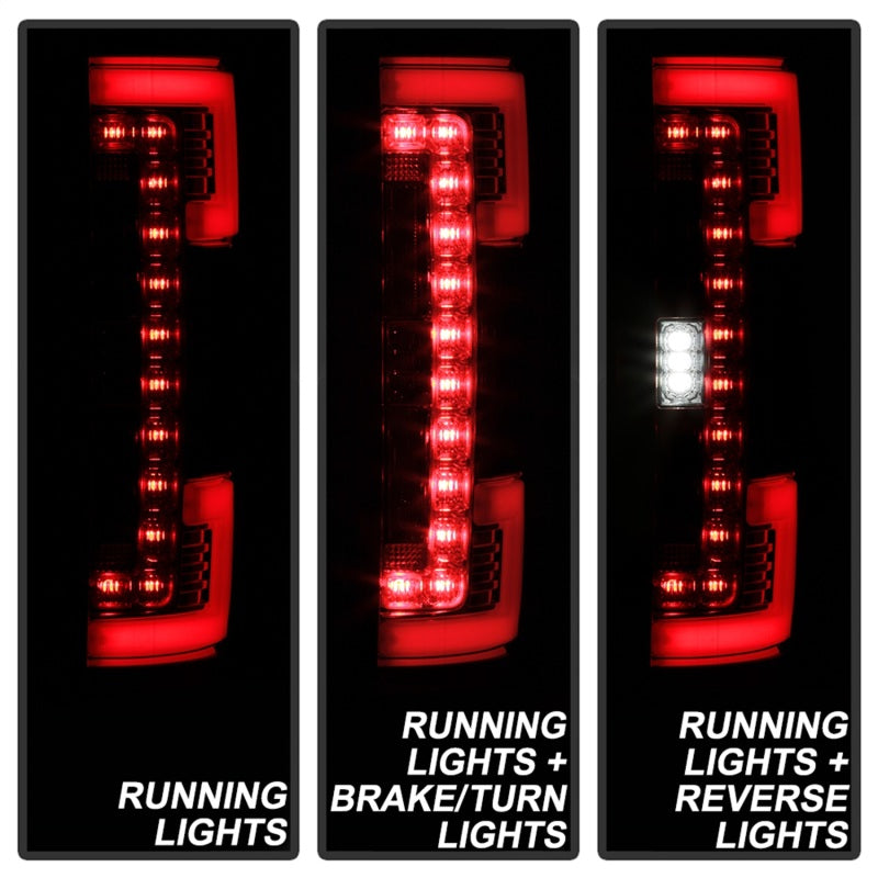 Spyder 17-18 Ford F-250 SD (w/Blind Spot Sensor) LED Tail Lights - Chrm (ALT-YD-FS17BS-LED-C) 5085641 5085641 Photo - Unmounted