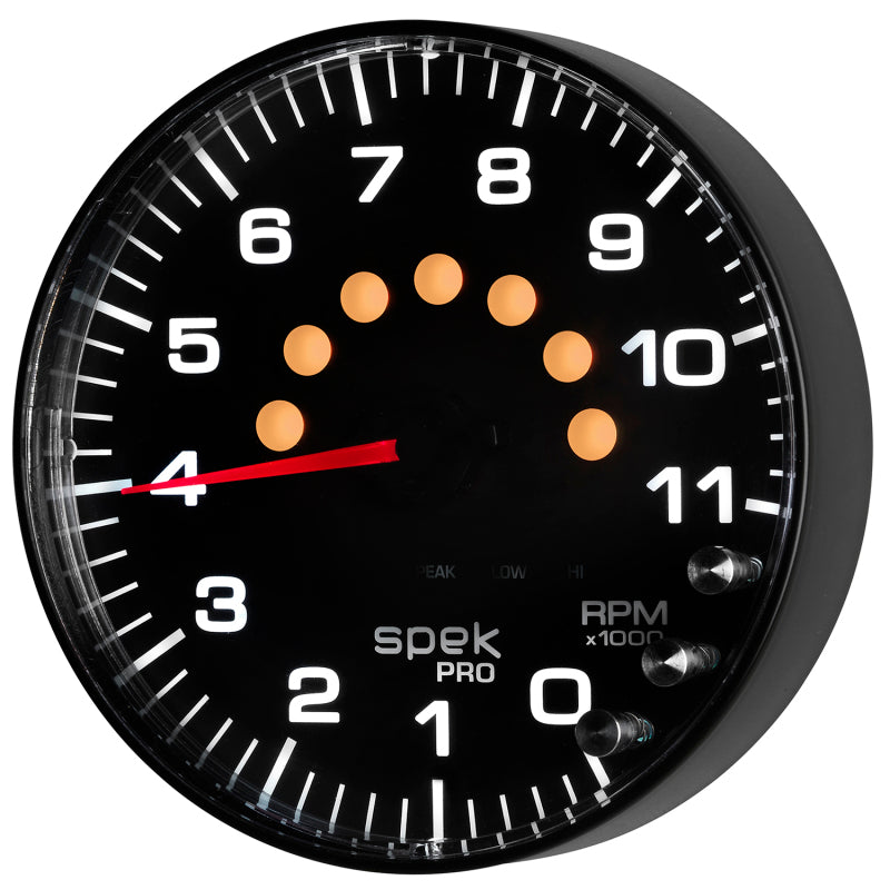 Autometer Gauge, Tachometer, 5", 11k Rpm, w/Shift Light & Peak Mem, Black/Black P239328 User 6