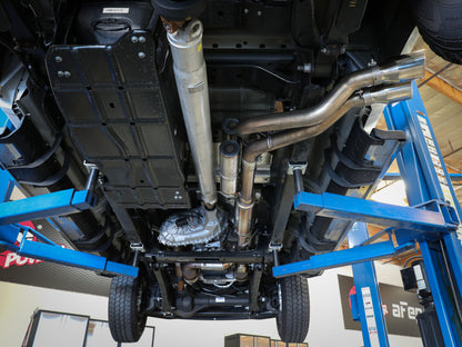 aFe Rebel Series 3in 409 SS Cat-Back Exhaust w/ Black Tips 17-20 Ford F-250/F350 V8 6.2L/7.3L 49-43117-b 49-43117-b Photo - Mounted
