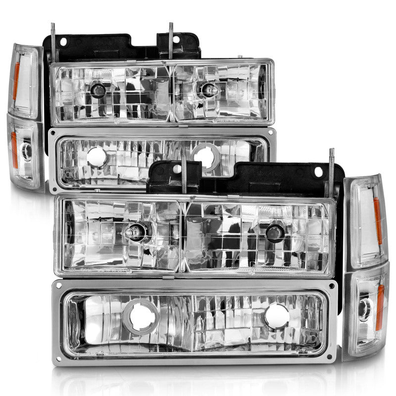 ANZO 88-98 Chevrolet C1500 Crystal Headlights Chrome w/ Signal and Side Marker Lights 111506 111506 User 1