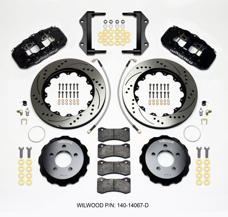 Wilwood AERO6 Front Hat Kit 14.25 Drilled 2014-Up Challenger w/Lines 140-14067-D 140-14067-D Photo - Primary
