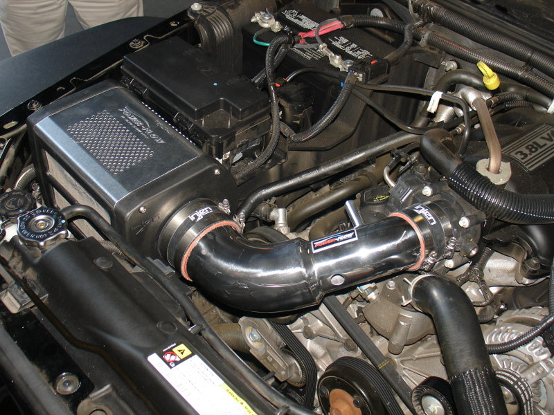 Injen 07-09 Wrangler 3.8L V6 w/ Box Wrinkle Black Power-Flow Air Intake System PF5002WB PF5002WB Photo - Mounted