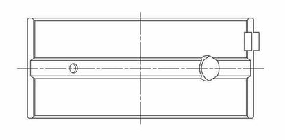 ACL Ford 4 1500-1600cc OHVTwin Cam Standard Size High Performance Main Bearing Set 5M2152HX-STD 5M2152HX-STD Technical Drawing