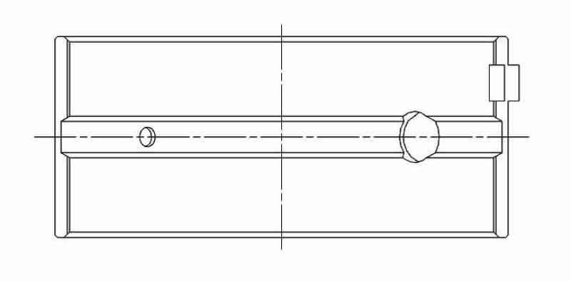 ACL Ford 4 1500-1600cc OHV/Twin Cam Engine Crankshaft Main Bearing Set 5M2152H-020 5M2152H-020 Technical Drawing