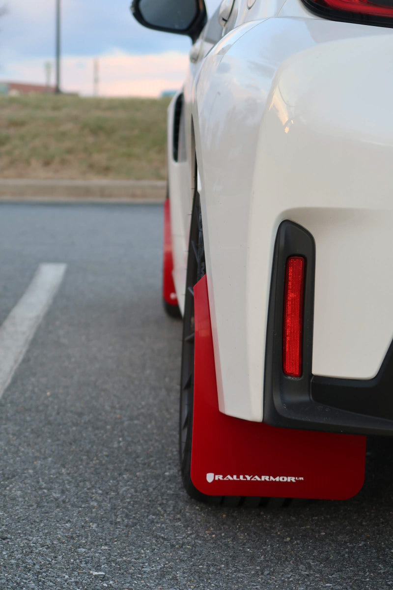Rally Armor 2023 Toyota GR Corolla Red UR Mud Flap w/ White Logo MF89-UR-RD-WH MF89-UR-RD-WH User 1
