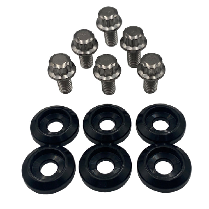 BLOX Racing New Fender Washers Kit M6 12pt - 6pc Large Diameter Black BXAC-00311-BK BXAC-00311-BK User 1